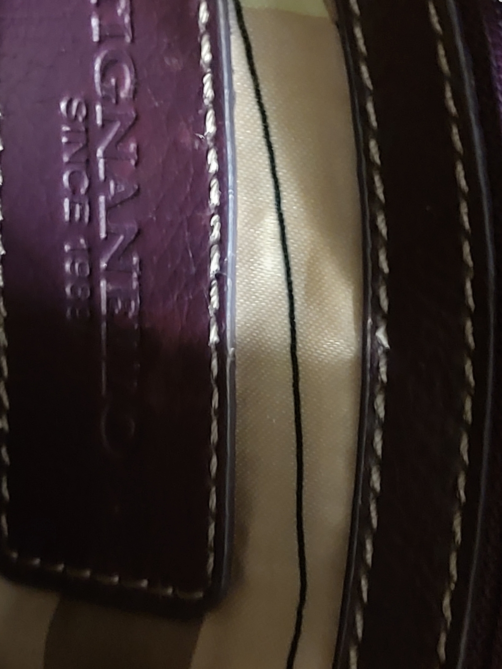 Tignanello Purple Leather Crossbody Bag - Picture 9 of 15